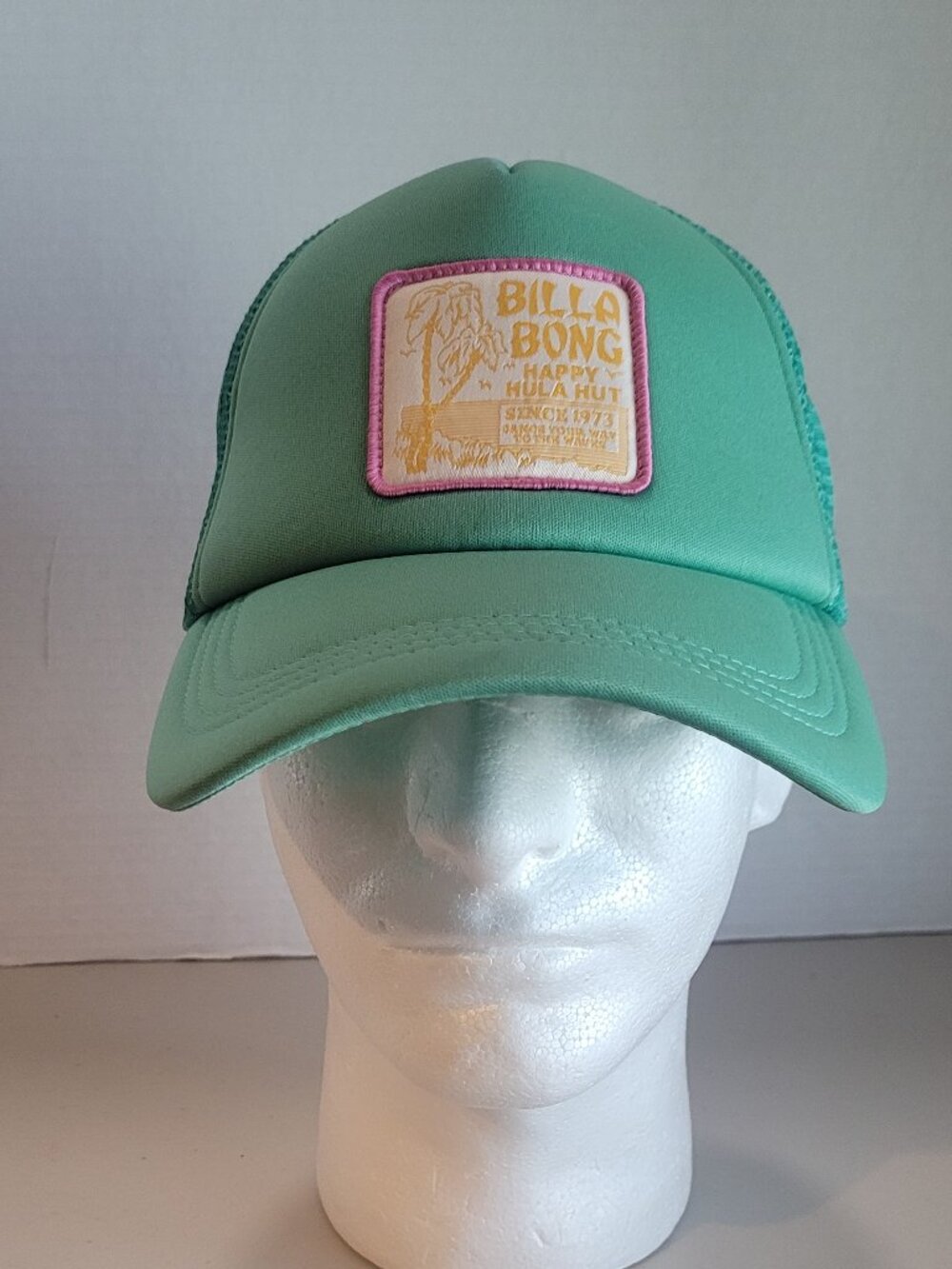 Cap Hat BILLABONG Green Snapback "Happy Hula Hut: Dance Your Way To The Waves"